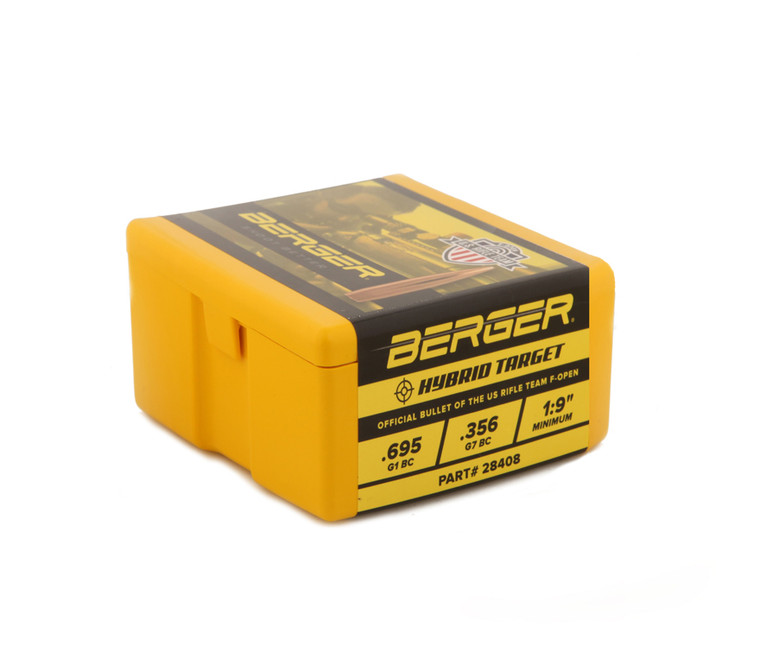 Berger 28408: 7mm 184gr F-Open Hybrid Target, 100/Box