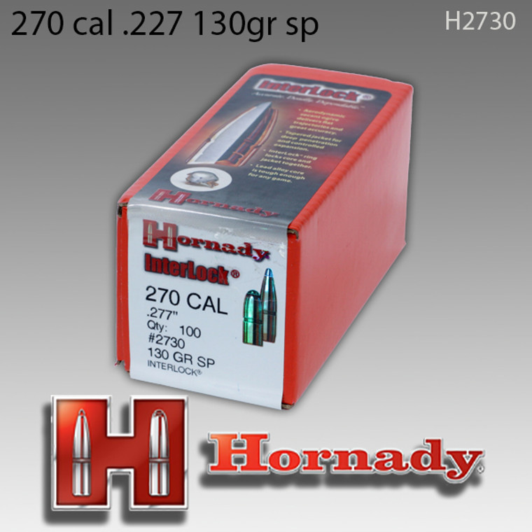 Hornady 2730: .270 Caliber 130gr InterLock, 100/Box