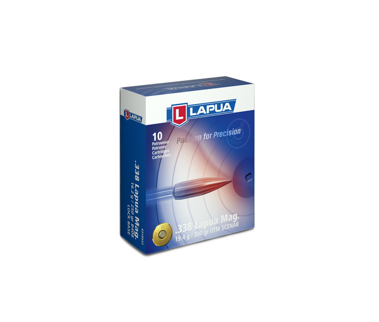 Lapua 4318013: .338 Lapua Mag 300gr Scenar, 10/Box