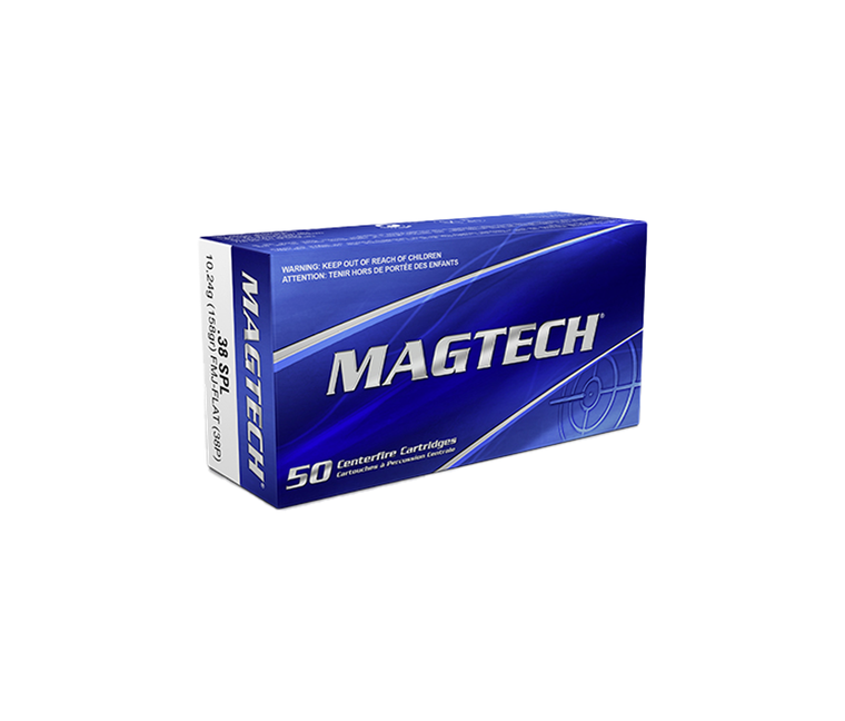 Magtech: 38 SPL, 158gr, FMJ - Flat Ammunition, 50/Box