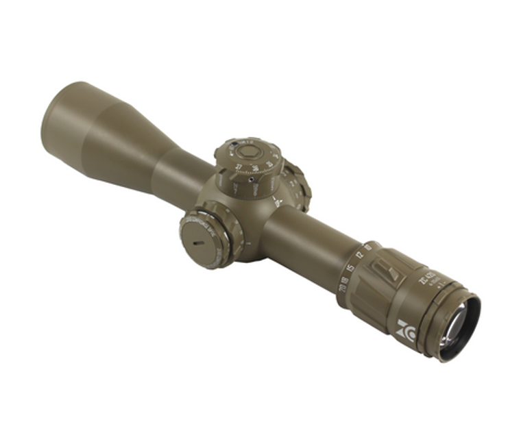 Zero Compromise Optic | ZC420 4-20x50, FFP, MPCT1X, FDE (NLE) - Angle Left | Mile High Shooting Accessories