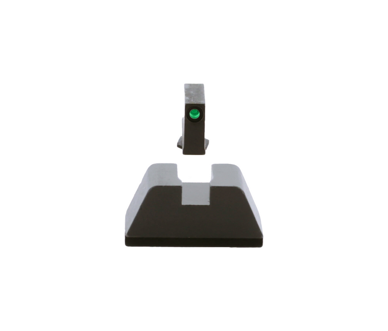 Ameriglo GL-809 | Optic Compatible Sight Set for GLOCK® Pistols, XL Tall Green Tritium Black Outline .315" Front, Case Hardened .394" Rear | Mile High Shooting Accessories