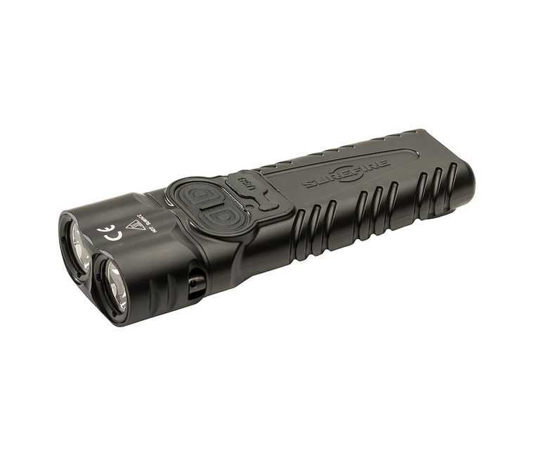 SureFire | Stiletto Pro II, Multi-Output Rechargeable Pocket LED Flashlight with Hybrid Beam - Front Angle Right | Mile High Shooting Accessories