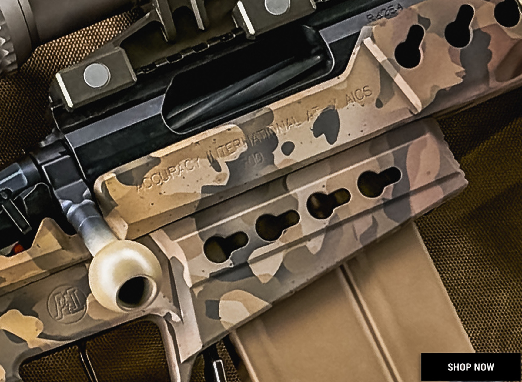 Accuracy International AT-X AICS Rifle Magwell with 5280 Lurk Cerakote