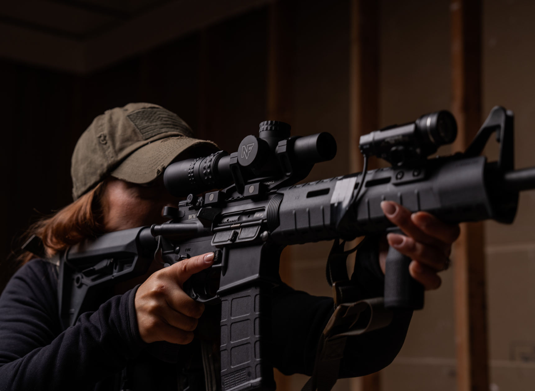 A Nightforce NX6 1-6x24 riflescope in use