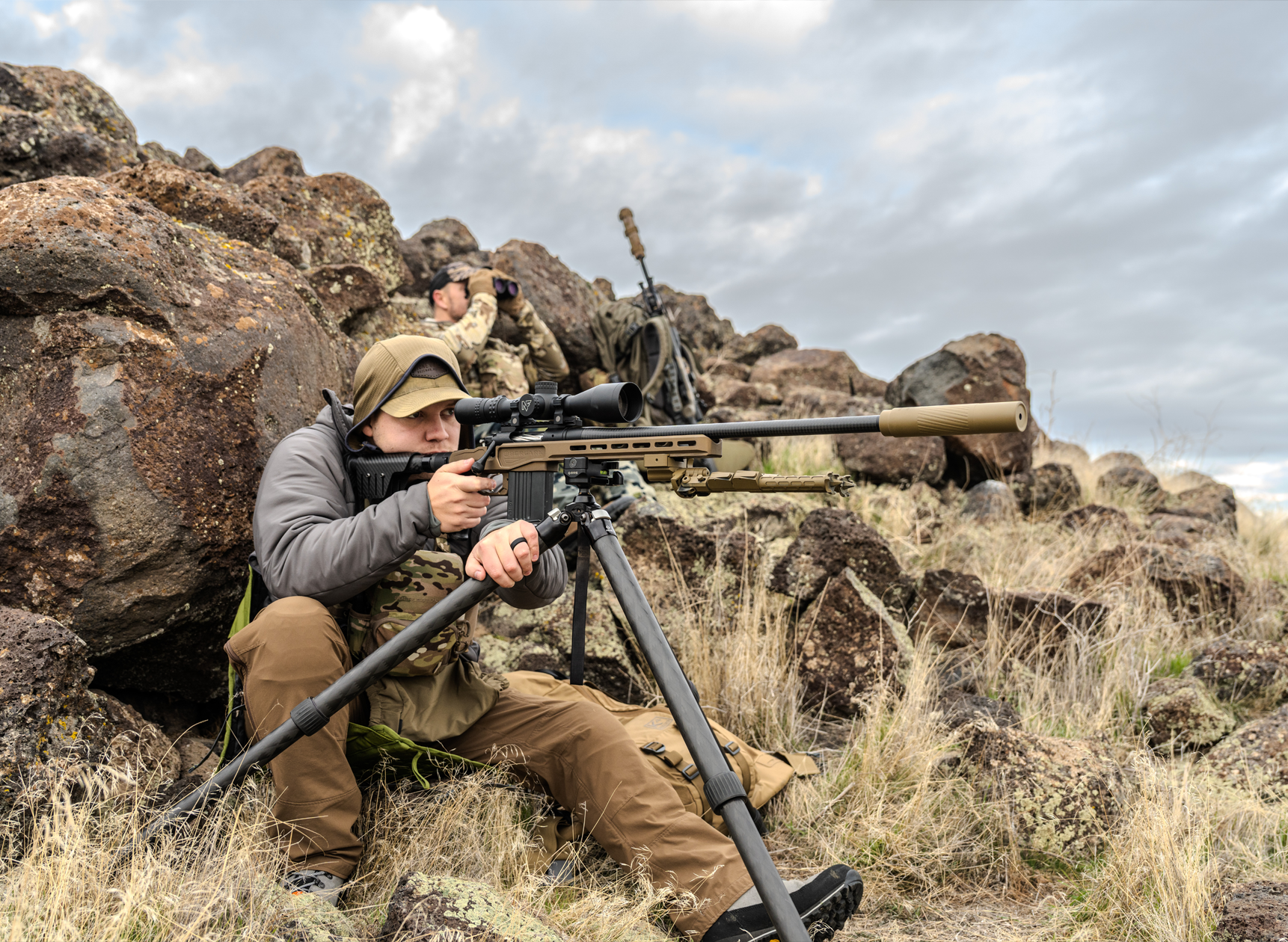 A Nightforce NX6 4-24x50 riflescope in use