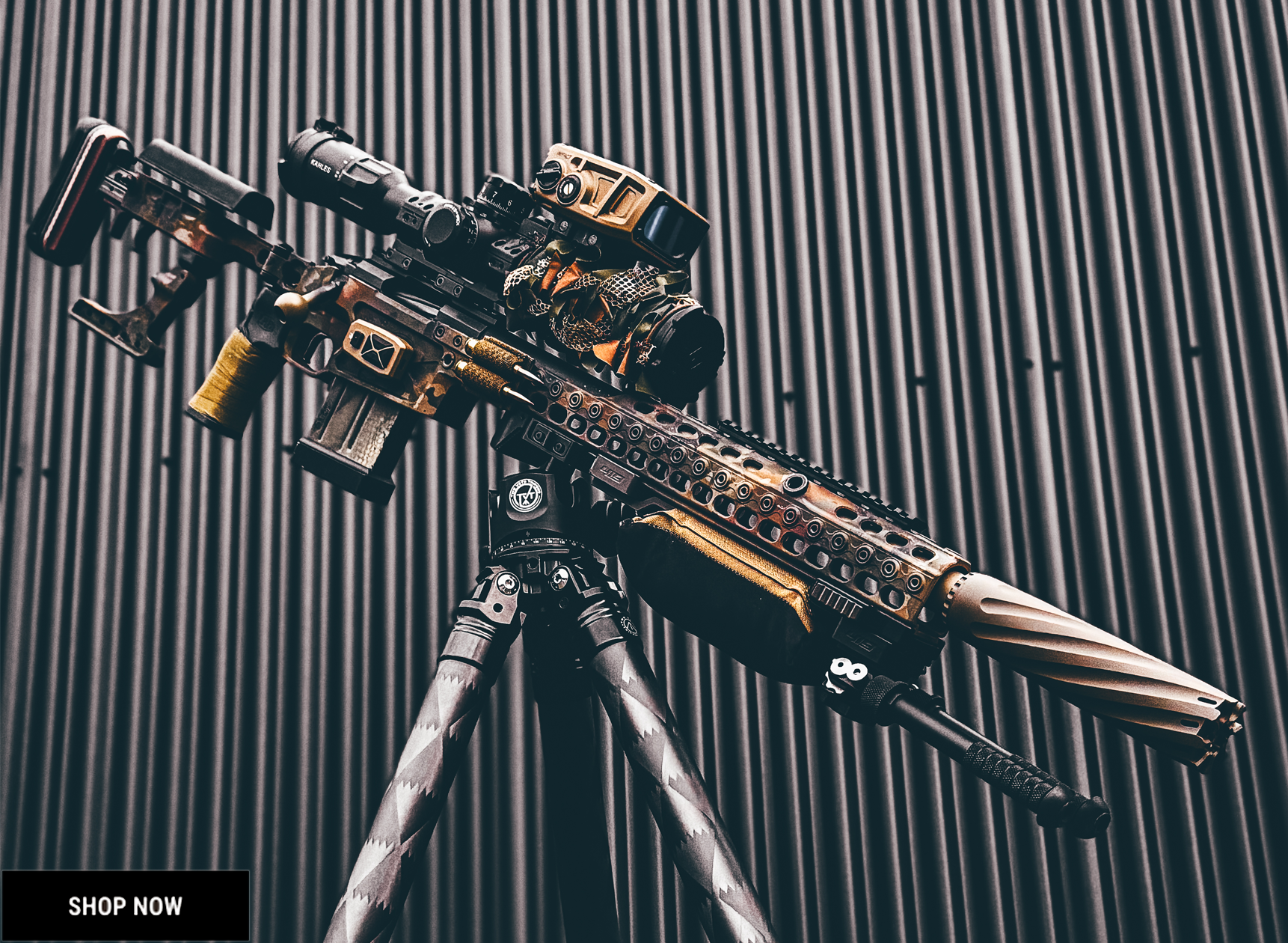 A Rem 700 in a Spuhr SICS Chassis Cerakote - Lurk Blood & Mud