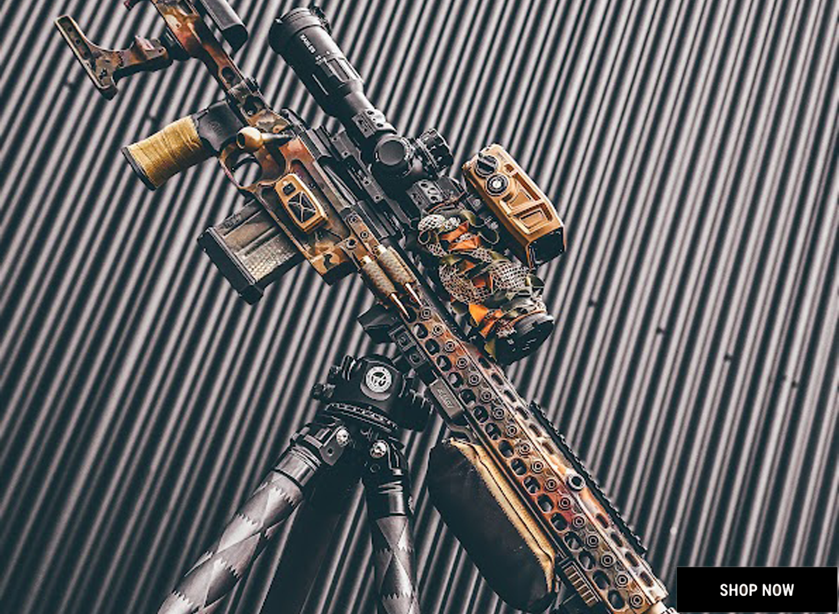 Spuhr SICS Chassis Cerakote in Lurk, Blood & Mud Downward Angle