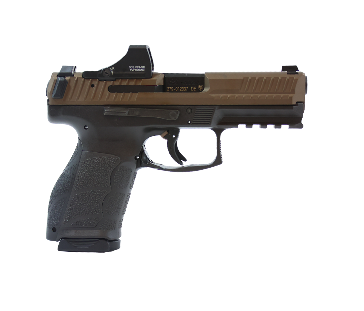 HK - VP9A1 K OE SCS 9mm 2x15RD Magazines, Midnight Bronze