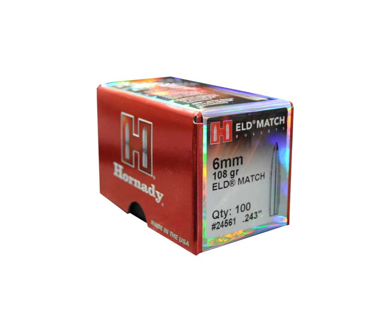 Hornady: 6mm .243 108 gr ELD® Match 100/Box