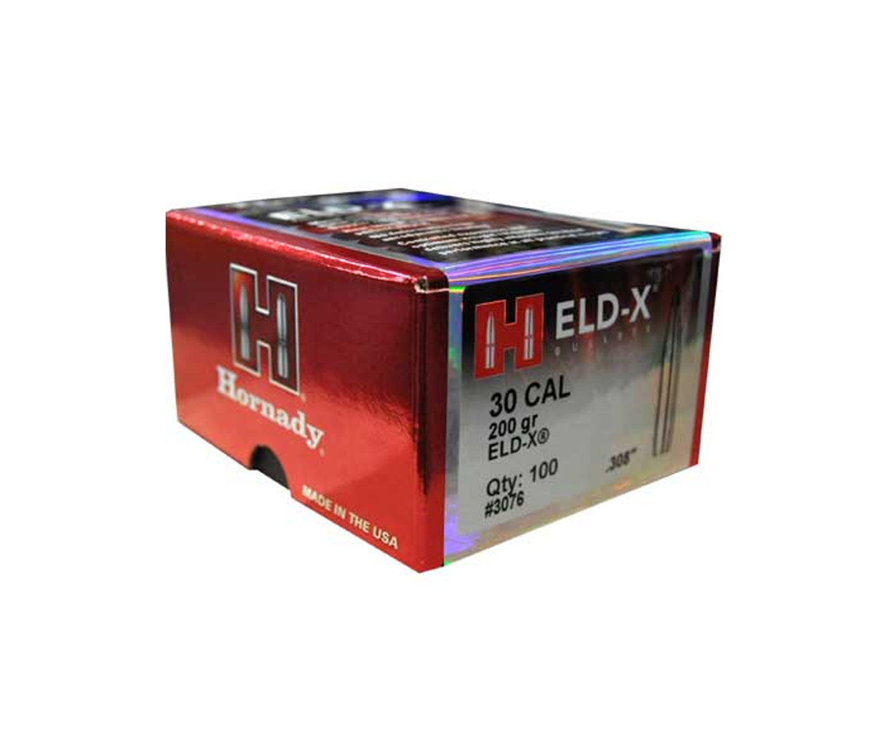 Hornady: 30 Cal .308 200 gr ELD-X® 100/Box