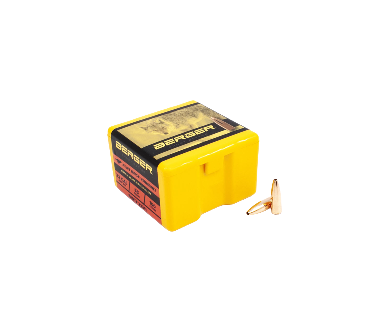 Berger 28501: 7mm 168gr Very Low Drag (VLD) Hunting Rifle Bullet, 100/Box