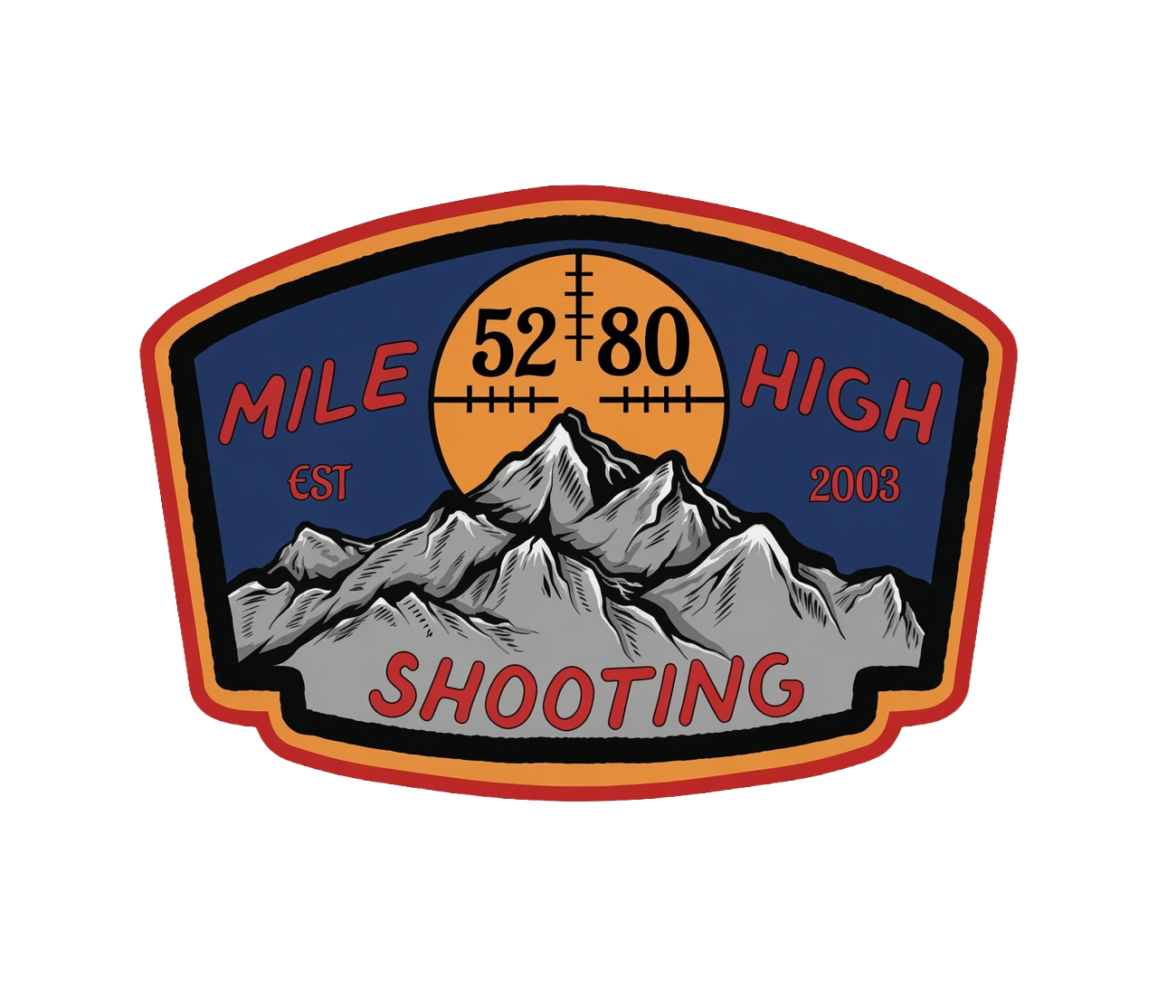 MHSA: Mile High Shooting Est. 2003 Sticker, 3.5 x 2.4, Vinyle/Matte