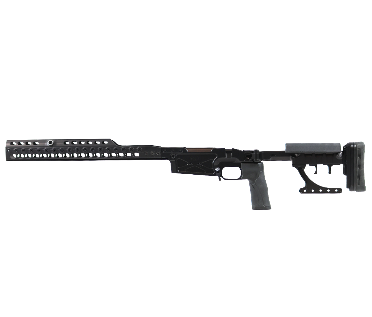 Spuhr: SICS - Spuhr Ideal Chassis System, Black, 16" - Rem 700 S/A, HBAR - Left Hand