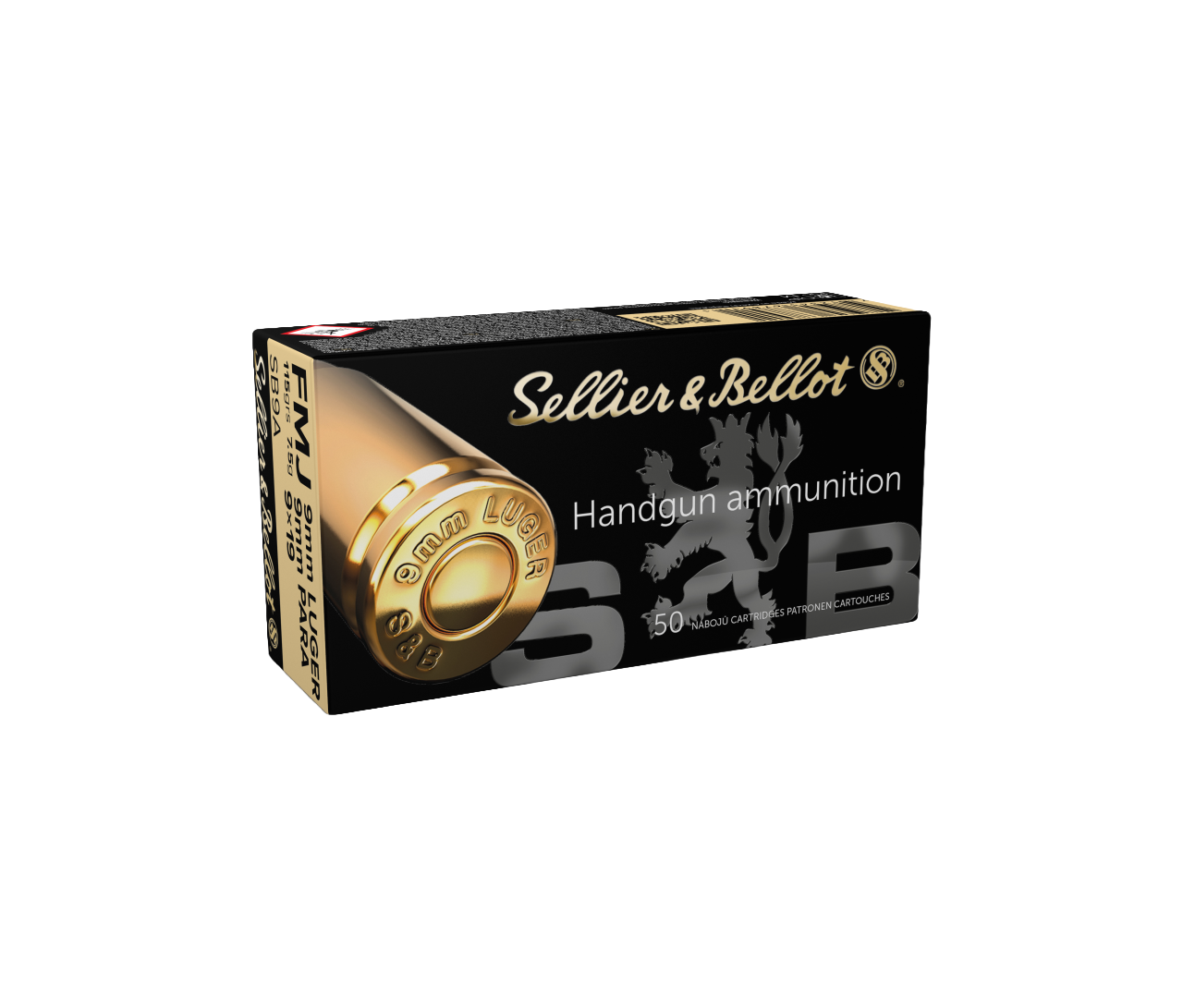 Sellier & Bellot: 9mm, 115 gr, FMJ, 50/Box