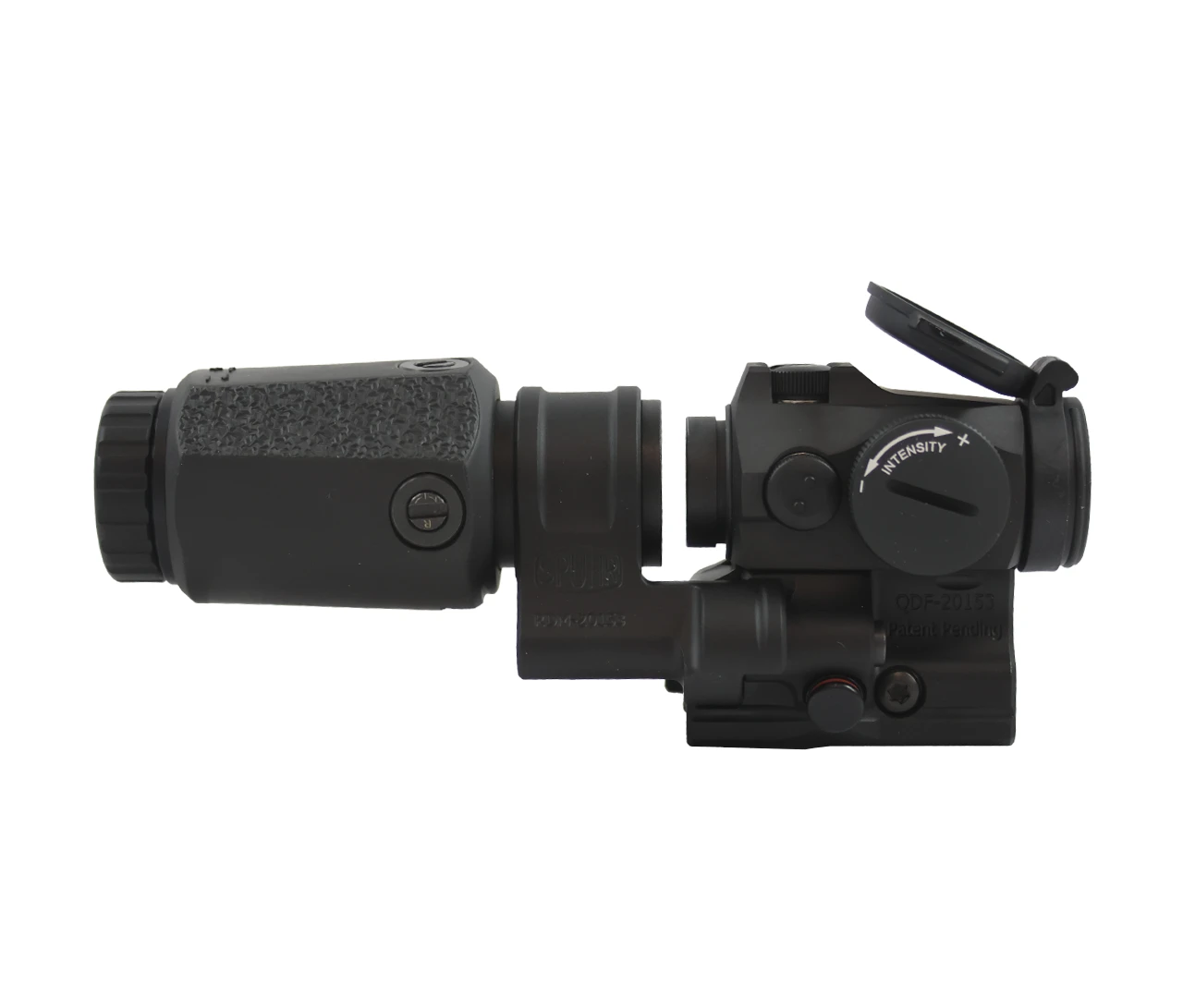 Spuhr QDF-20153Kit3: QDF-20153 Mount, Aimpoint T-2 2MOA No Base, Magnifier 3X-C No Mount, H39mm/1.53" PIC