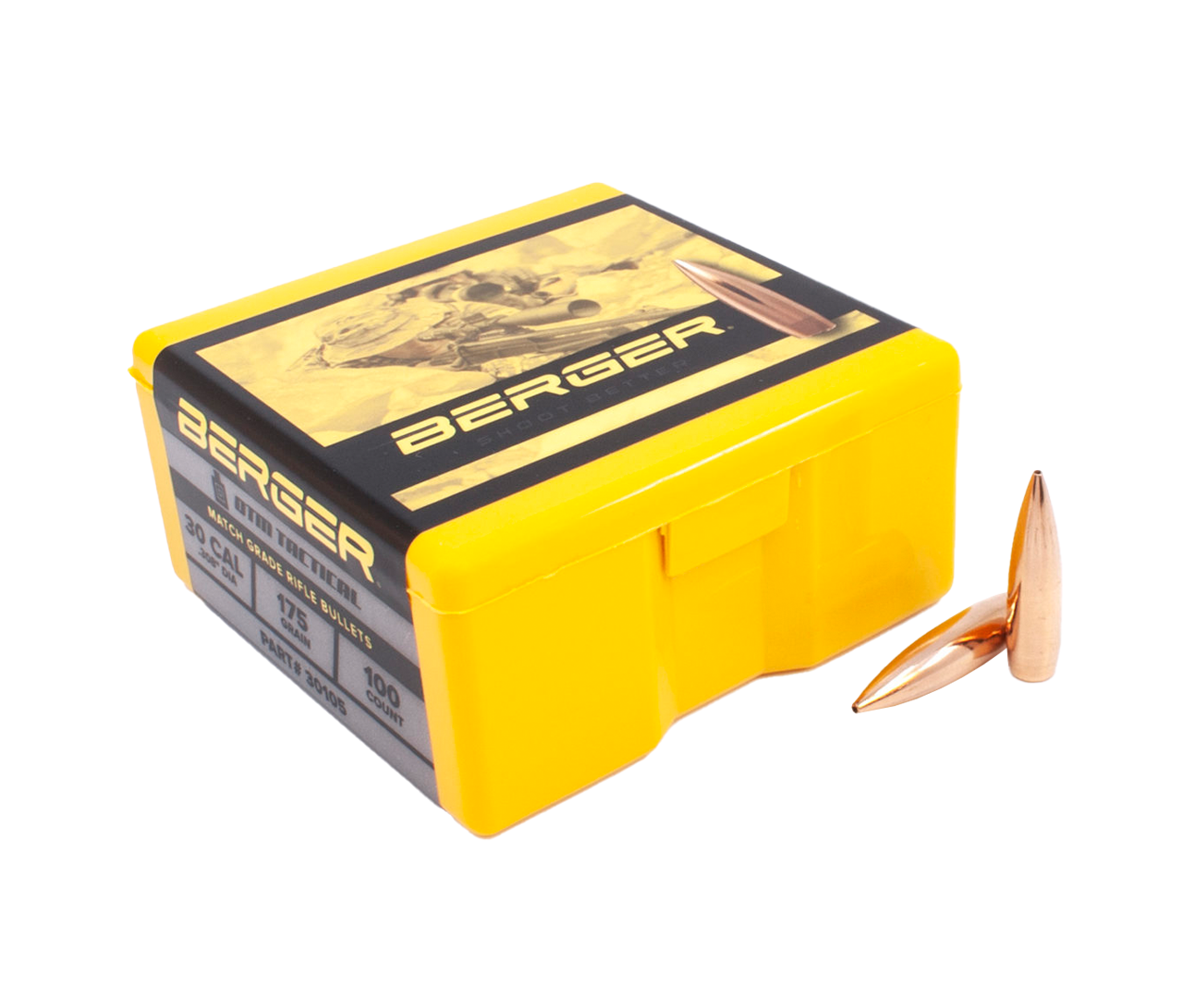 Berger 30795: 30 Cal 175gr OTM Tactical Rifle Bullet 500/Box