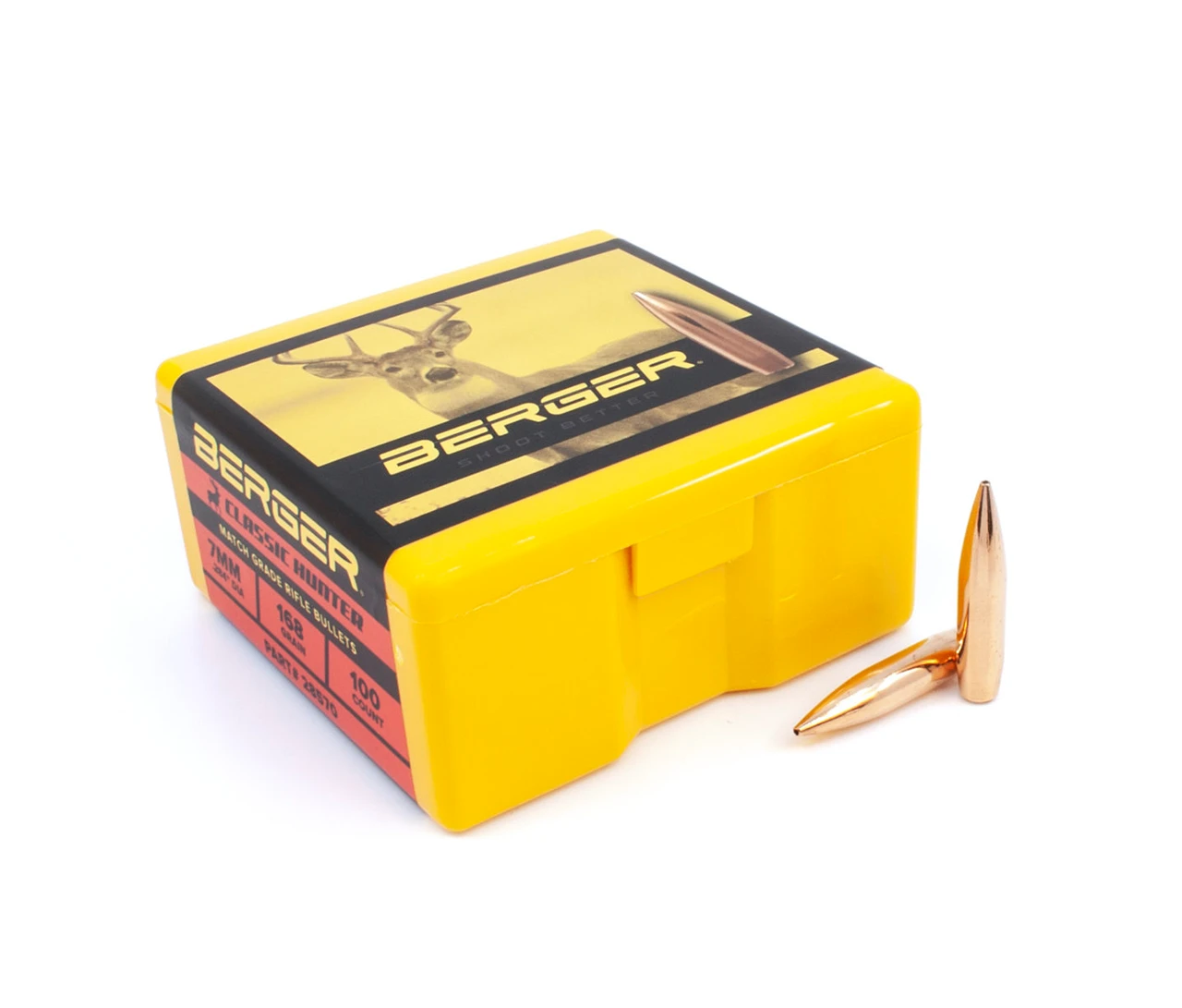 Berger 28570: 7mm 168gr Classic Hunter Rifle Bullet, 100/Box