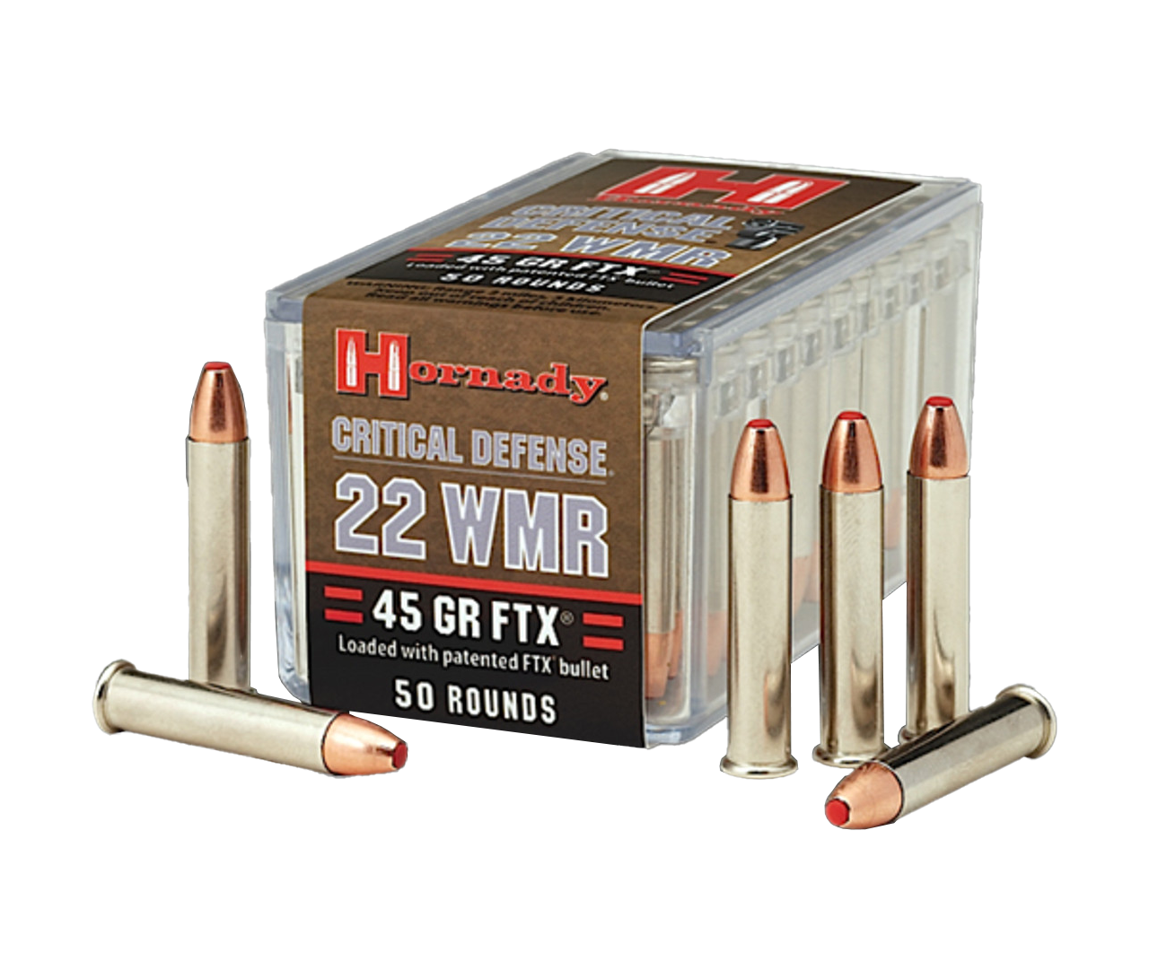 Hornady 83200: .22WMR 45gr FTX 50/Box Critical Defense