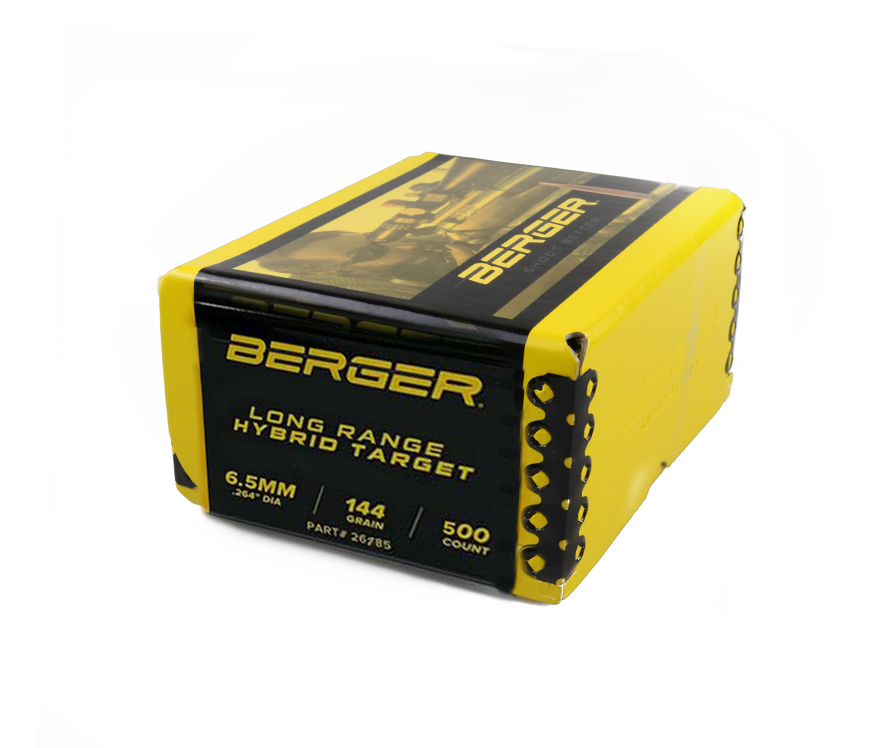 Berger 26785: 6.5mm 144gr Long Range Hybrid Target, 500/Box