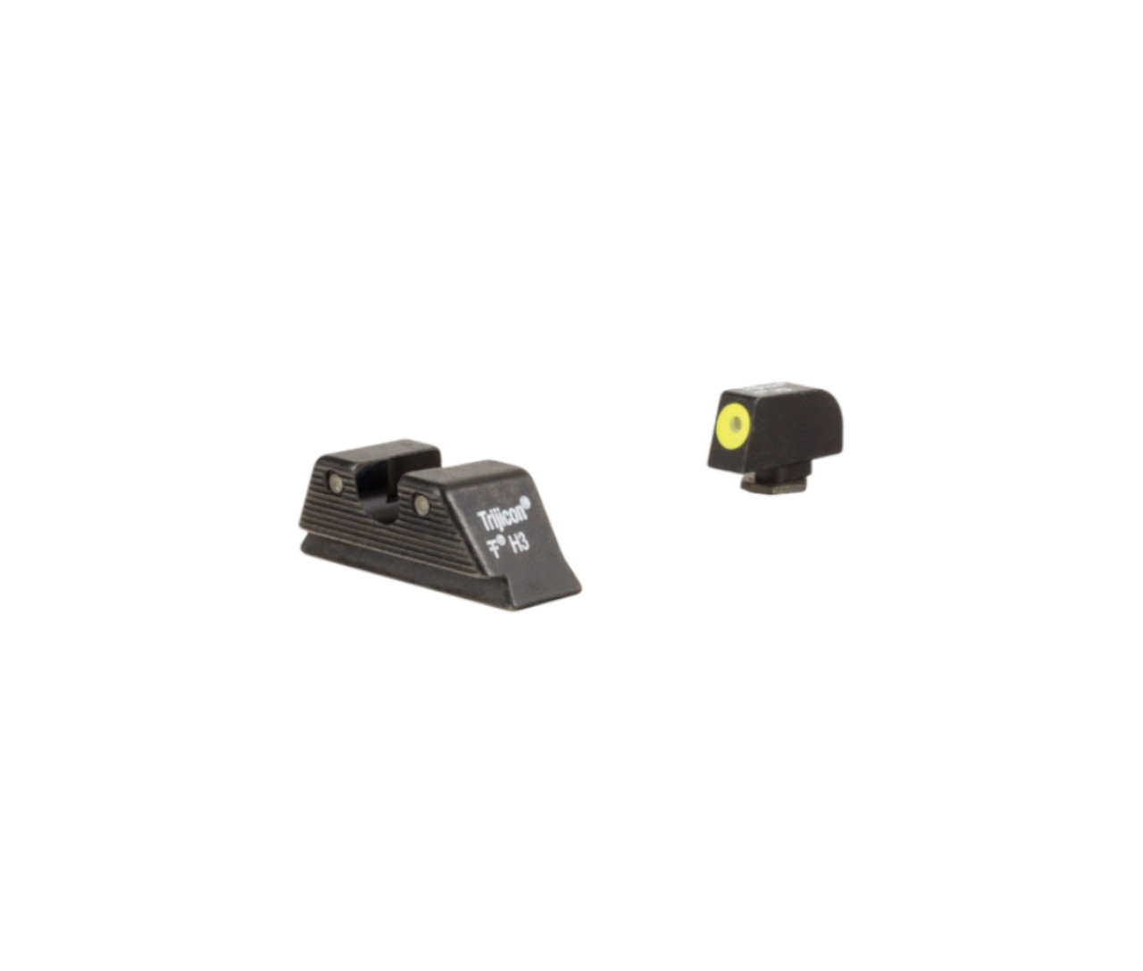 Trijicon GL114: HD Night Sights for GLOCK® - Yellow Outline Front/Green Tritium,  Black Outline Rear/Green Tritium