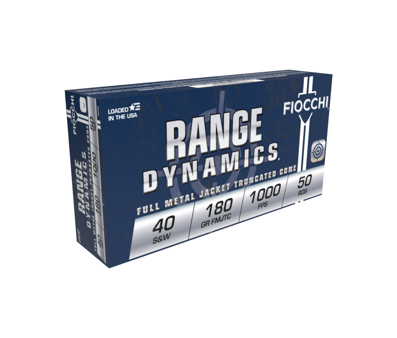 Fiocchi 40SWD: Pistol Shooting Dynamics 40 S&W FMJ Flat Nose 180gr, 50/Box