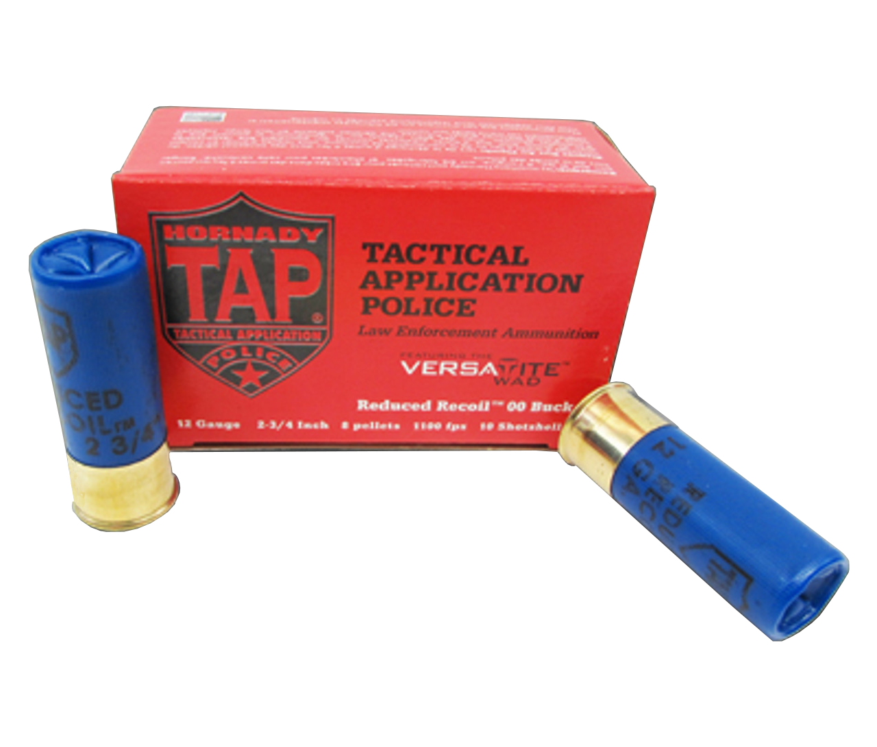 Hornady 86265: 12Ga 2-3/4in TAP Reduced Recoil 00 Buck, 10/Box