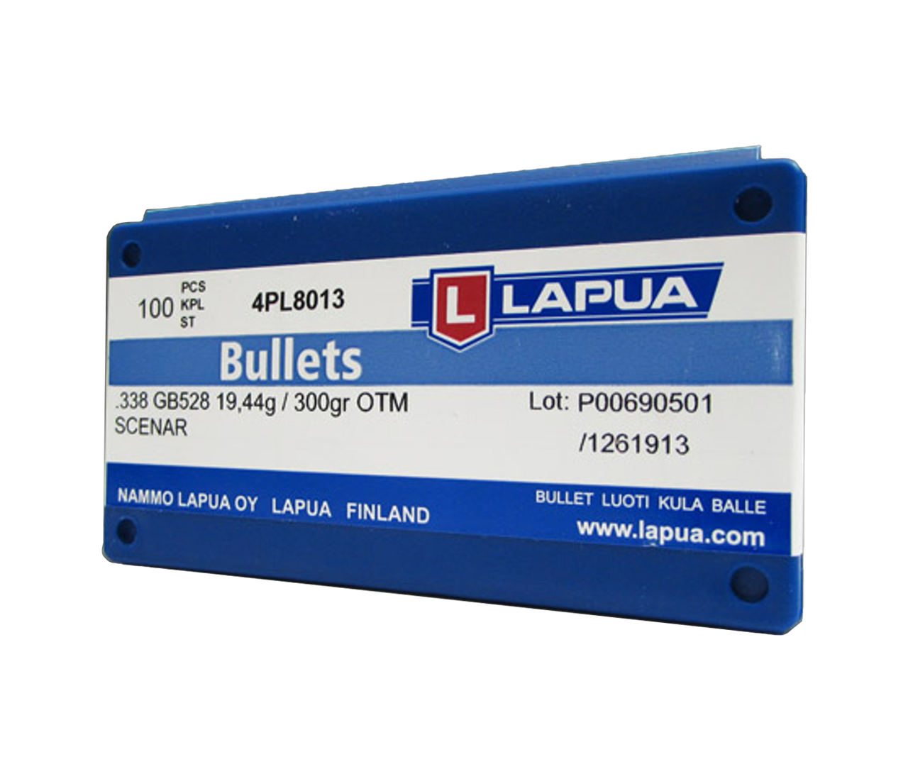 Lapua 4PL8013: .338 Scenar 300gr HPBT 100/Box