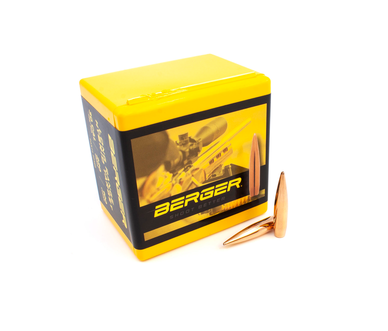 Berger: 30 Cal, 220gr, Long Range Hybrid Target Bullet, 100/Box