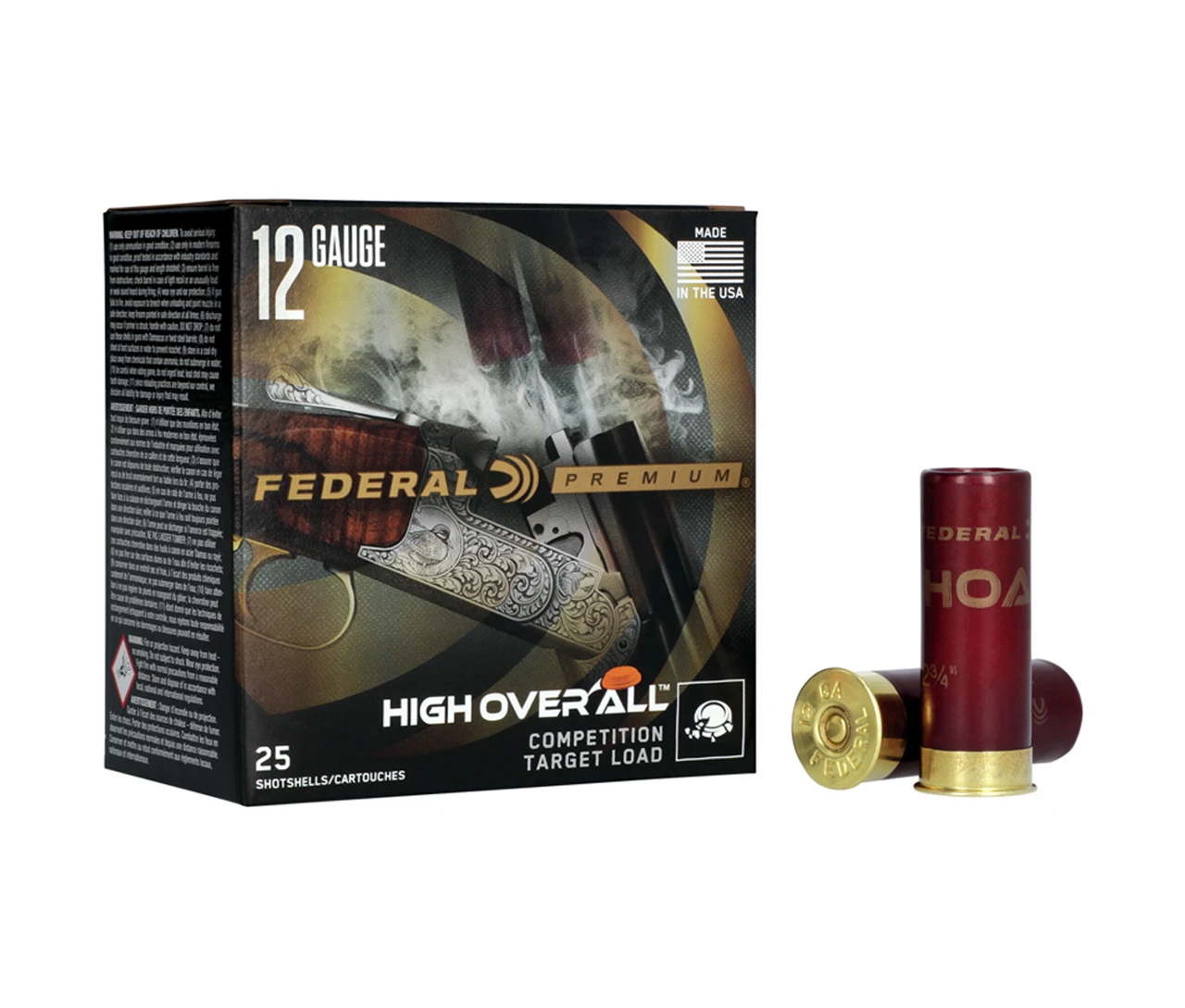 Federal: High Over All, 12 Gauge, 2 3/4", 1200 fps, 7.5 Shot Size, 1 1/8 oz, 250/Case