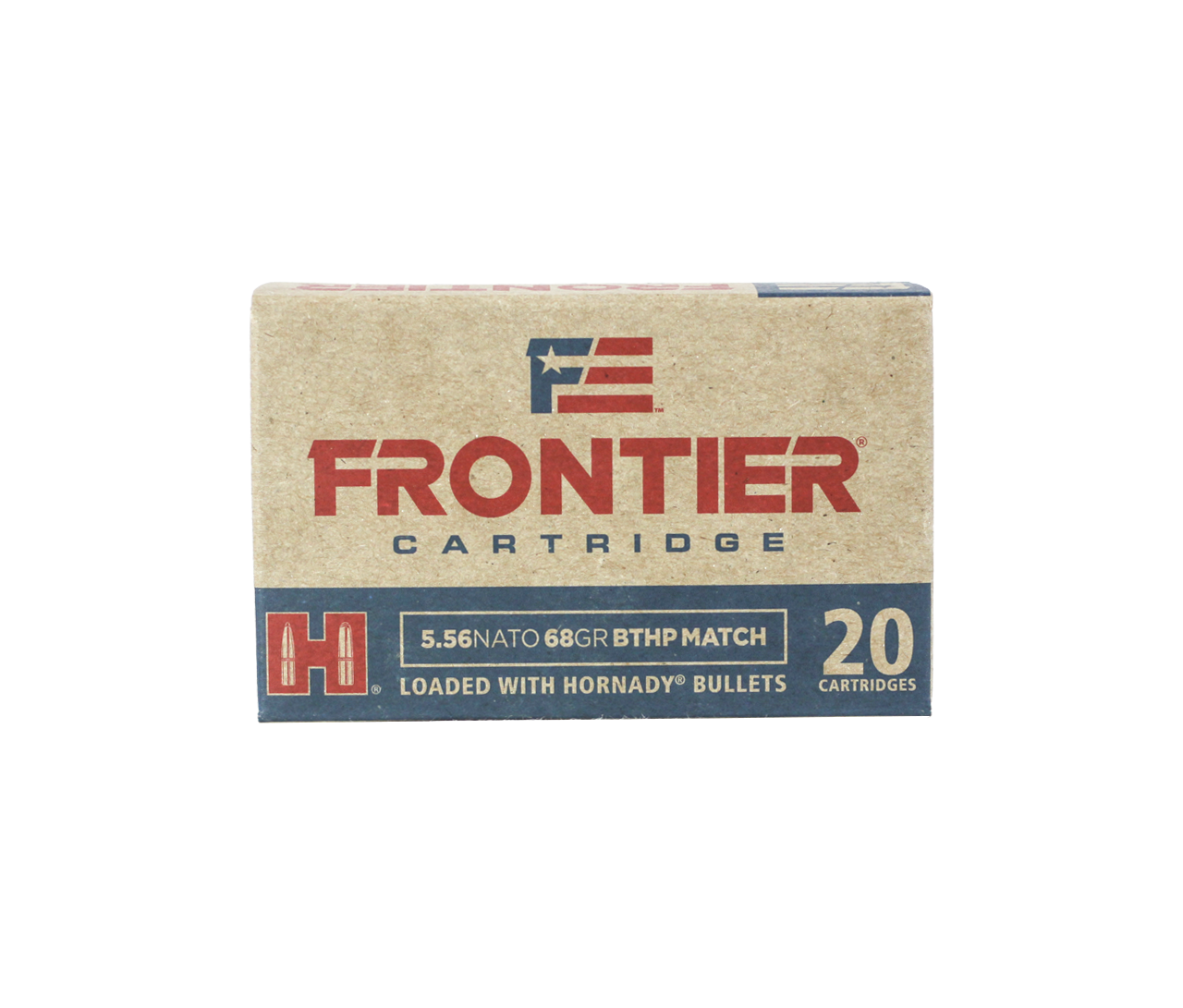 Hornady: Match™ Frontier®, 5.56mm NATO, 68gr BTHP, 20/Box