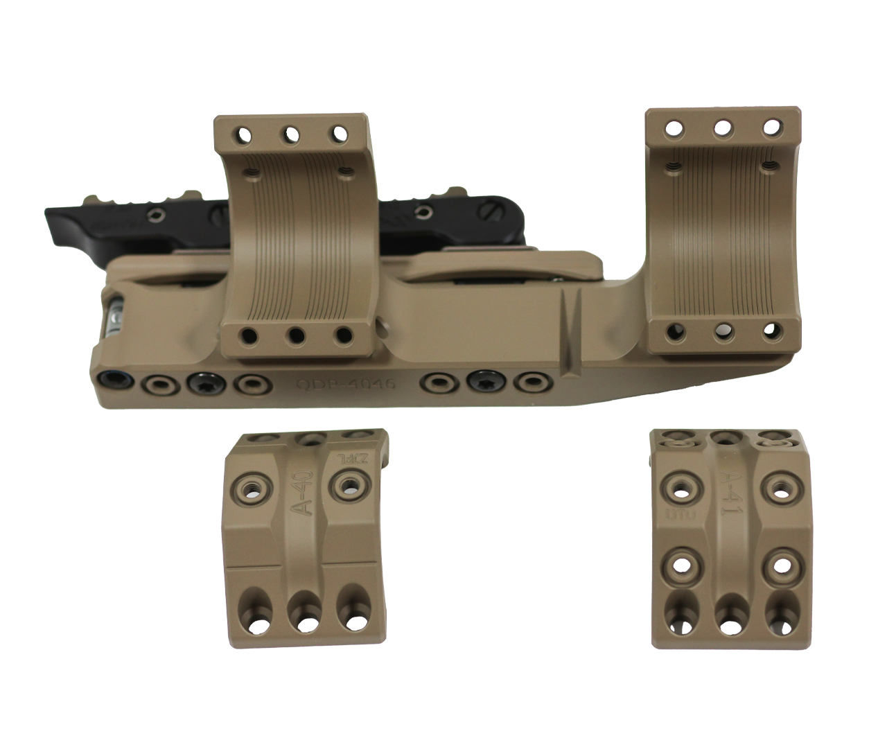 Spuhr QDP-4046 FDE: Cantilever Scope Mount 34mm 0 MIL/0 MOA Quick Detach