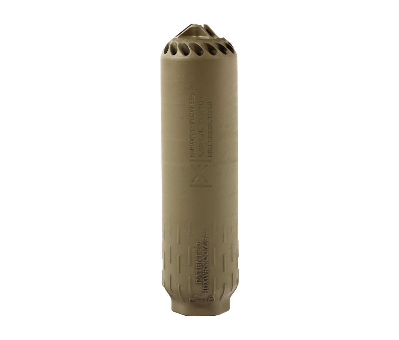HUXWRX: Flow 556 TI + 556 QD 1/2x28 Flash Hider, FDE