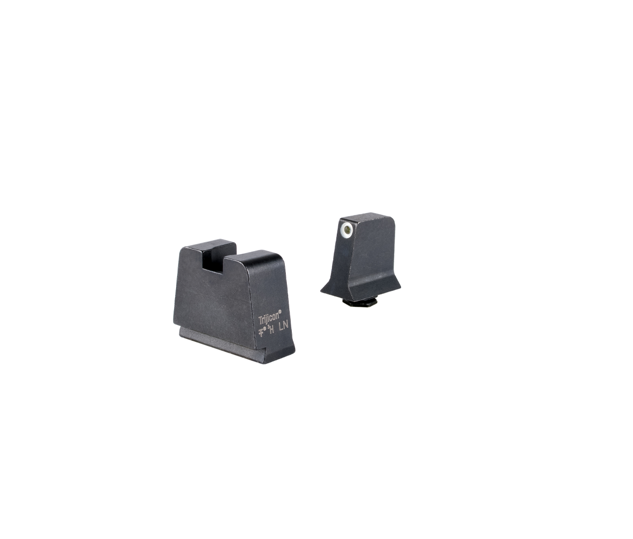 Trijicon 601144: Suppressor/Optic Height Sights for GLOCK® Slim Frame White Outline/Green Tritium, Metal Rear
