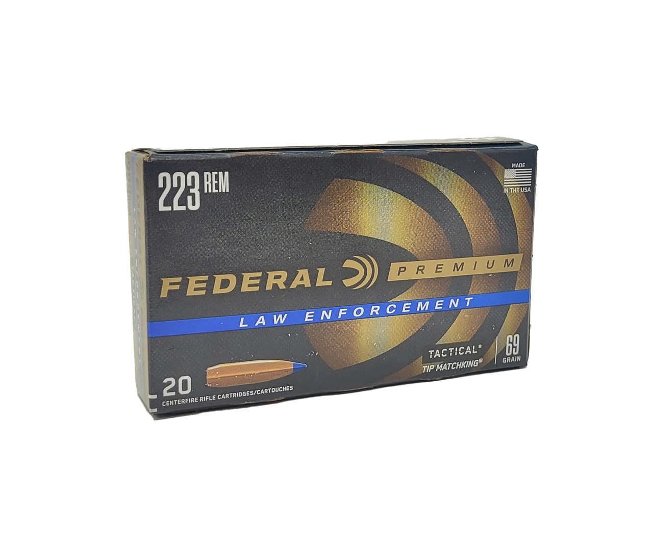 Federal: .223 Rem, 69gr, Tactical Tip Match King, 20/Box