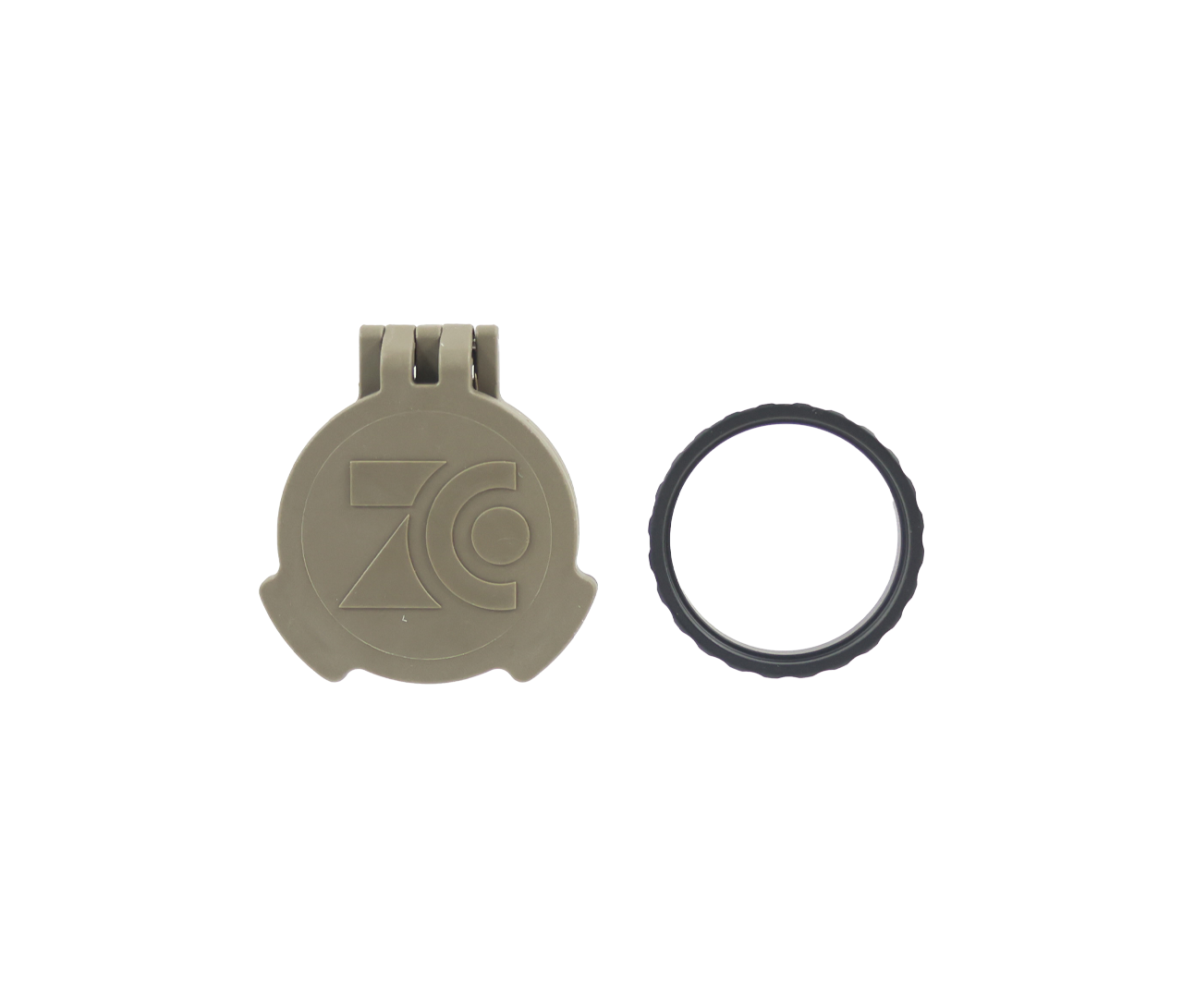 Tenebraex 400-2007: Objective Flip Cover for ZCO 210 Riflescopes, 30mm - FDE