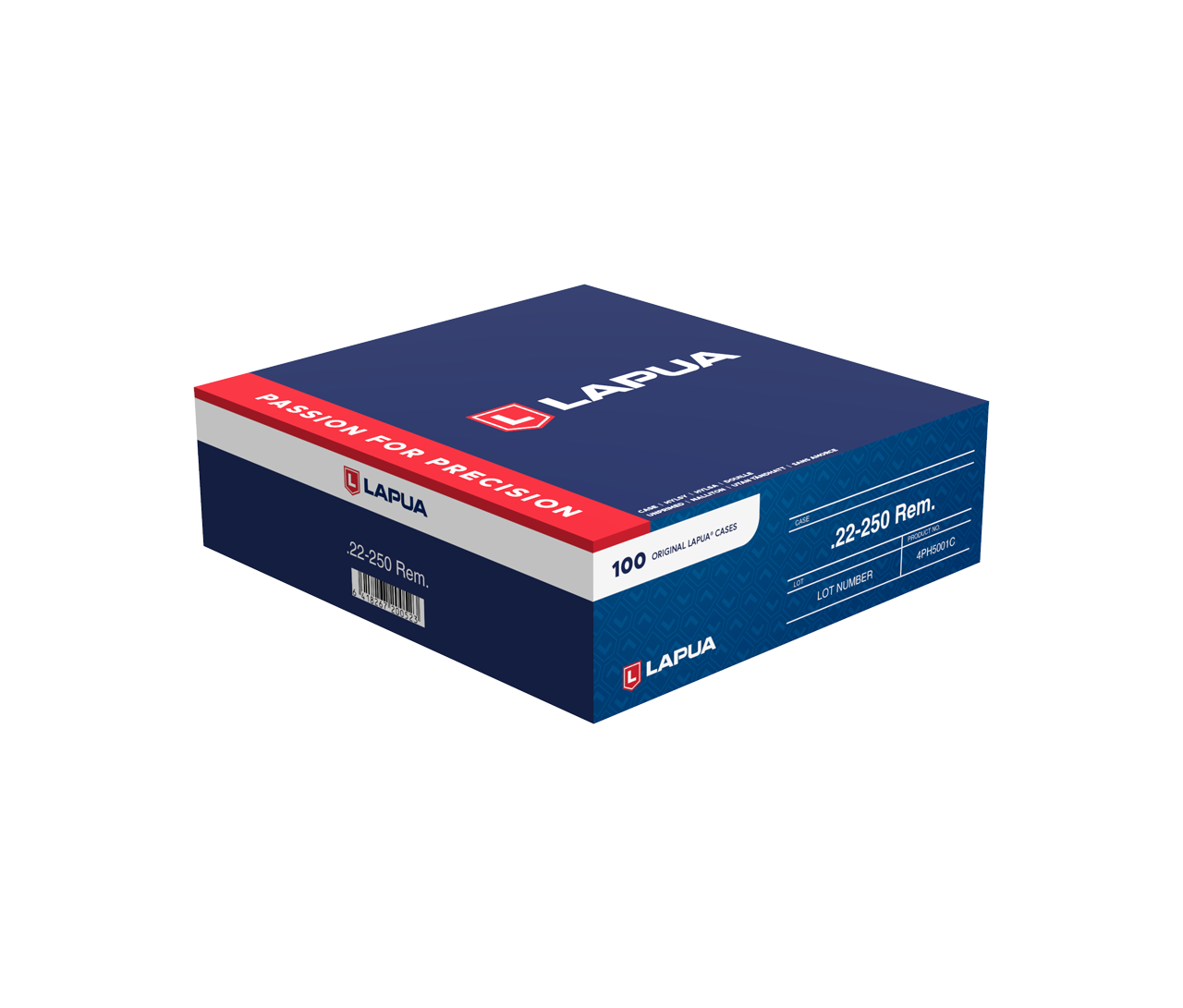 Lapua: .22-250 Remington, Unprimed, 100/Box