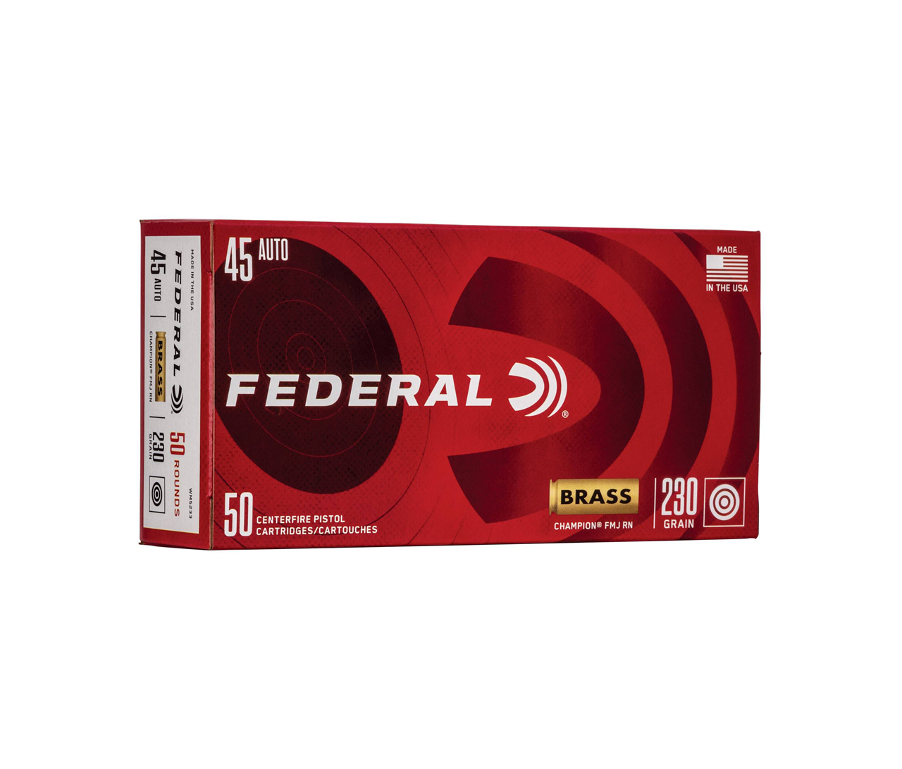 Federal: Champion Training, .45ACP, 230gr, Full Metal Jacket, 50/Box