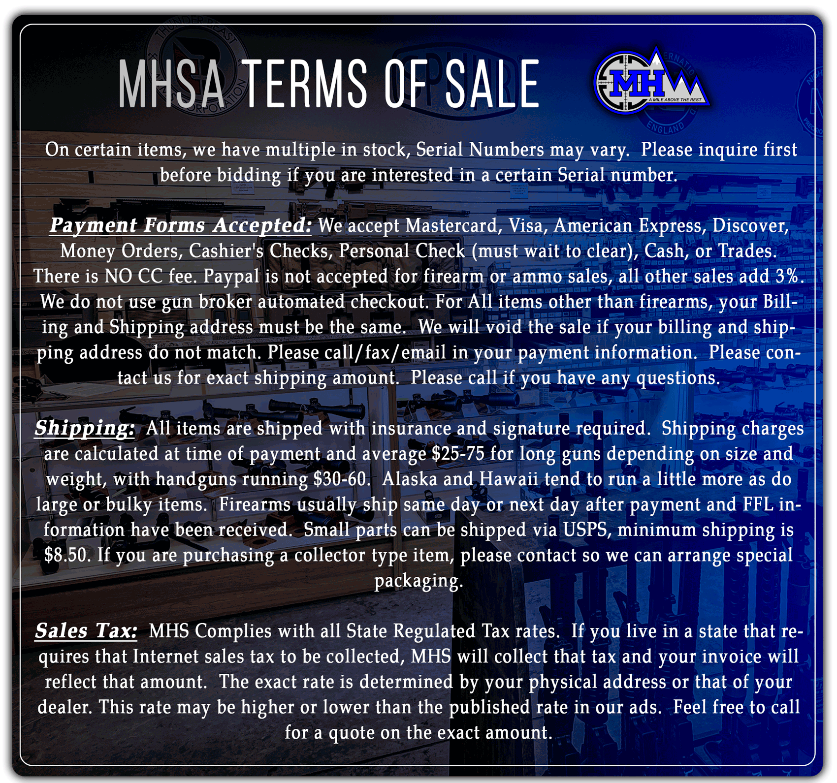 Gunbroker Auctions Mile High Shooting