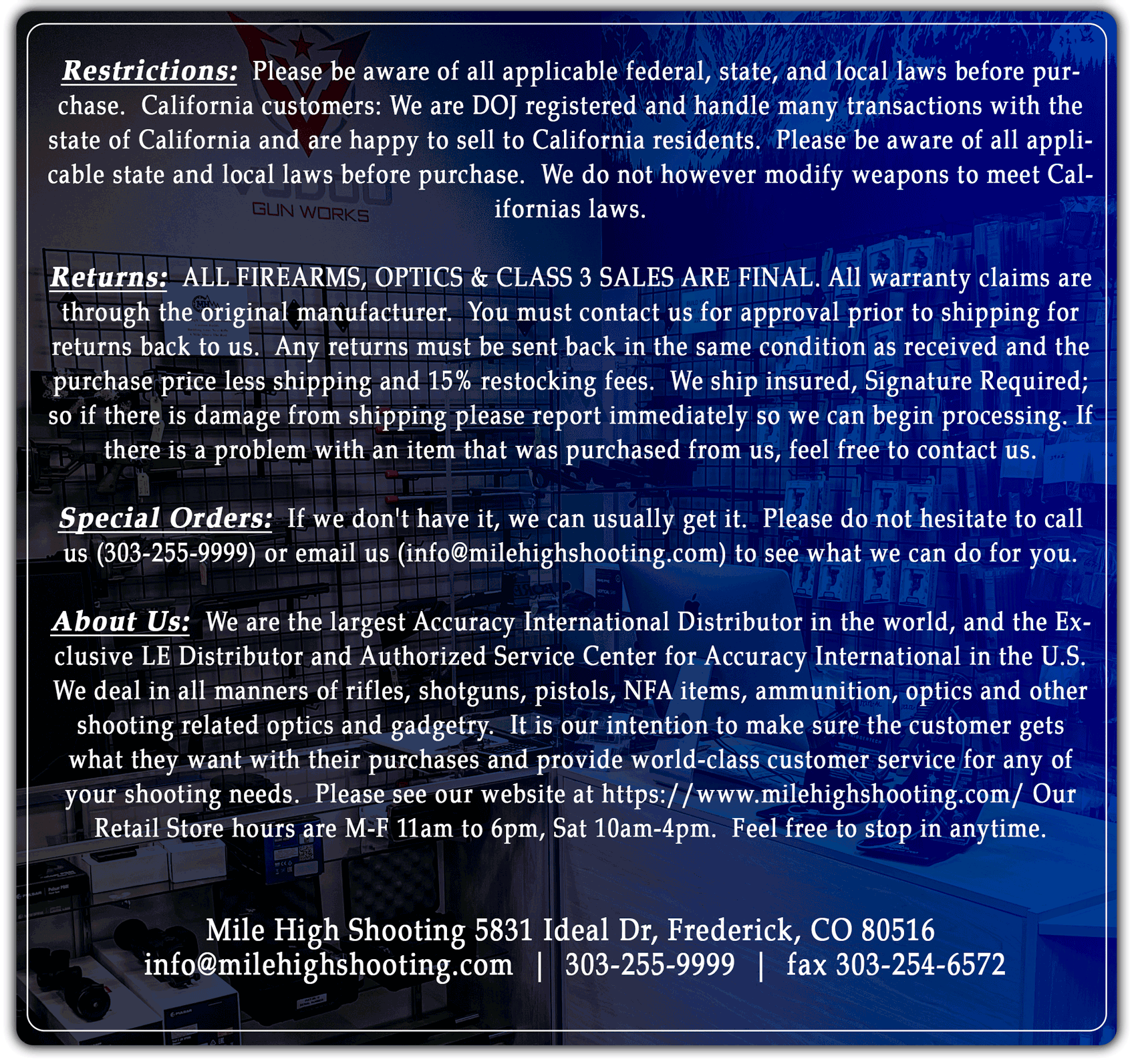 Gunbroker Auctions Mile High Shooting