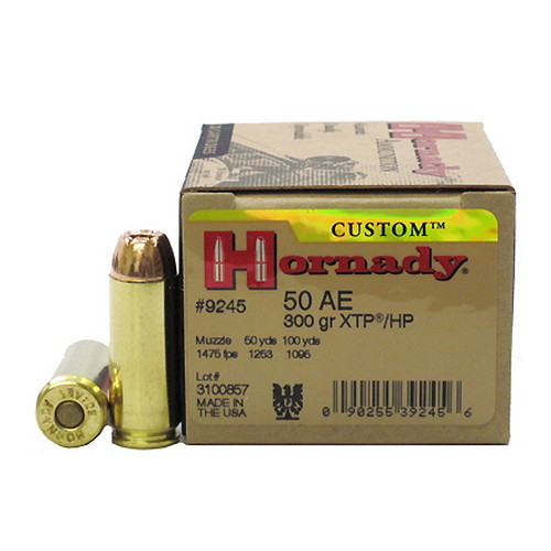 50ae vs 45acp HORNADY XTPs - How Many Paper Plates??? 