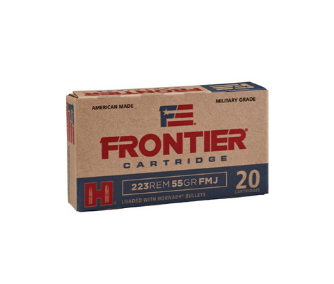 Hornady Frontier .223 Ammo, 55gr FMJ, 500 Rounds