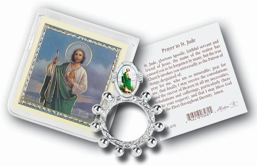 St. Jude Rosary Ring & Prayer Card Holy Land Art Company, LLC
