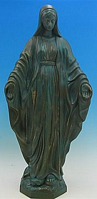 32" Our Lady of Grace Garden Statue Patina Finish Holy Land Art