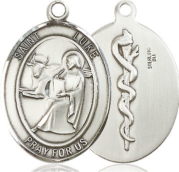 St. Luke the Apostle Doctor Sterling Silver Pendant - Holy Land Art ...