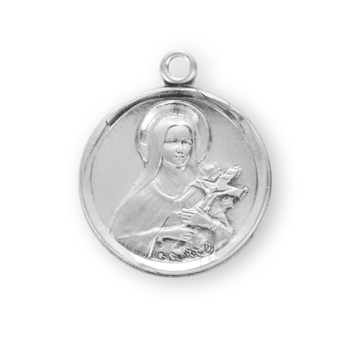 Saint Therese of Lisieux Sterling Silver Medal - Holy Land Art Company, LLC