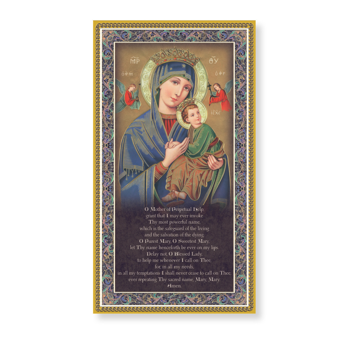 Our Lady of Perpetual Help Gold Foil Wood Plaque - Holy Land Art ...
