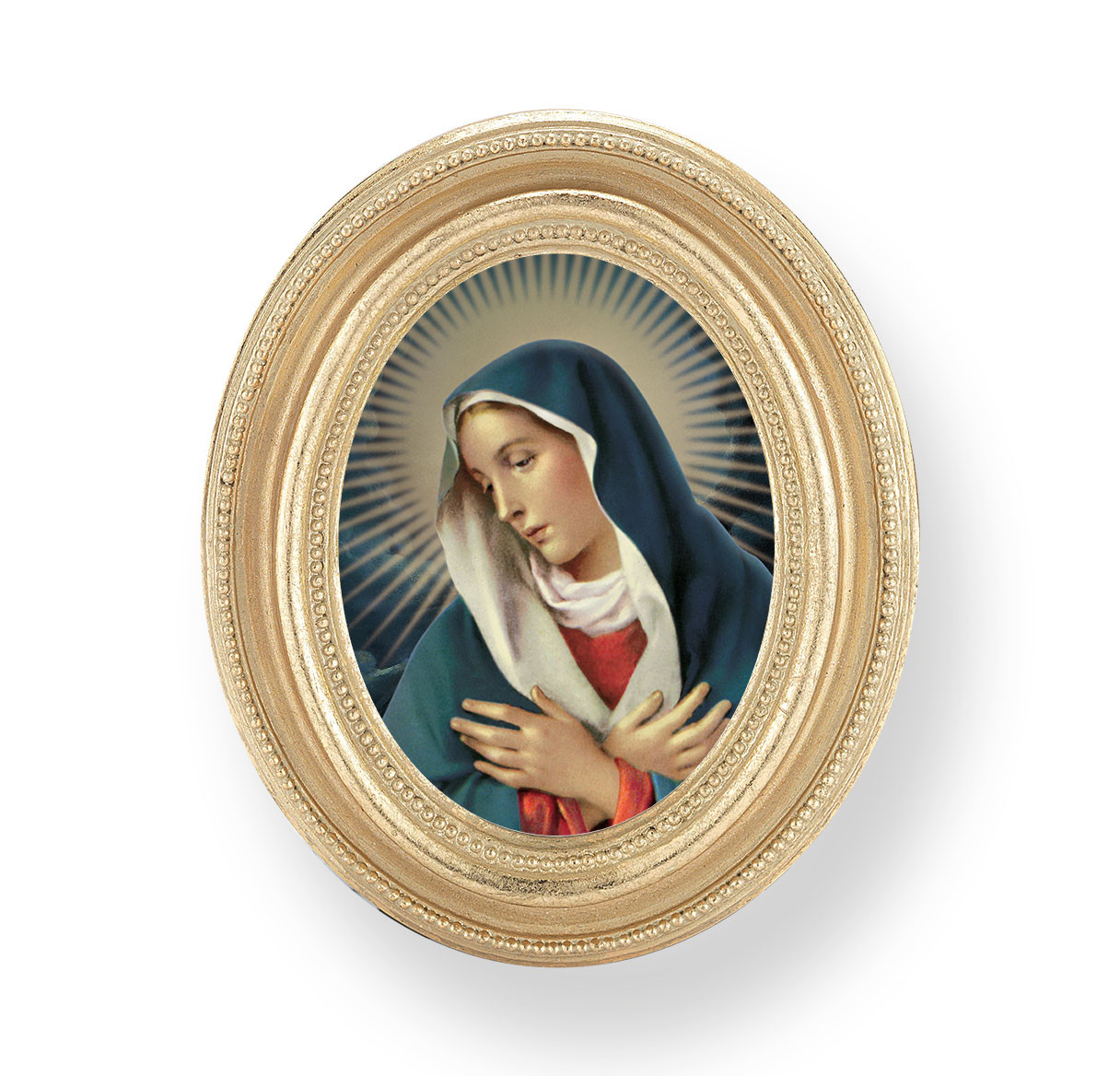 Holy Spirit Oval Framed Print | Gold Frame - Holy Land Art Company, LLC