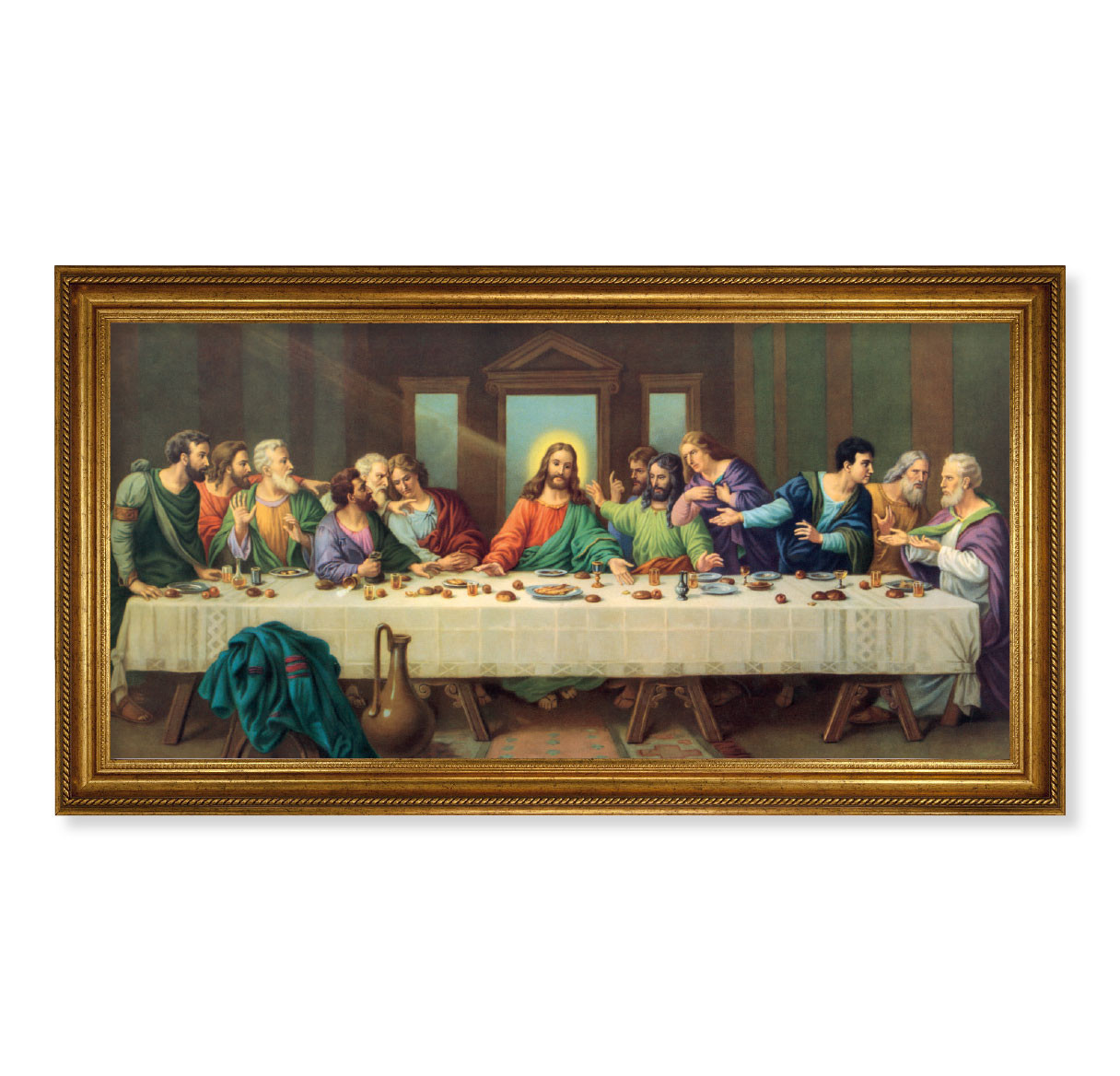 Last Supper (Zabateri) Antique Gold Framed Art | 20