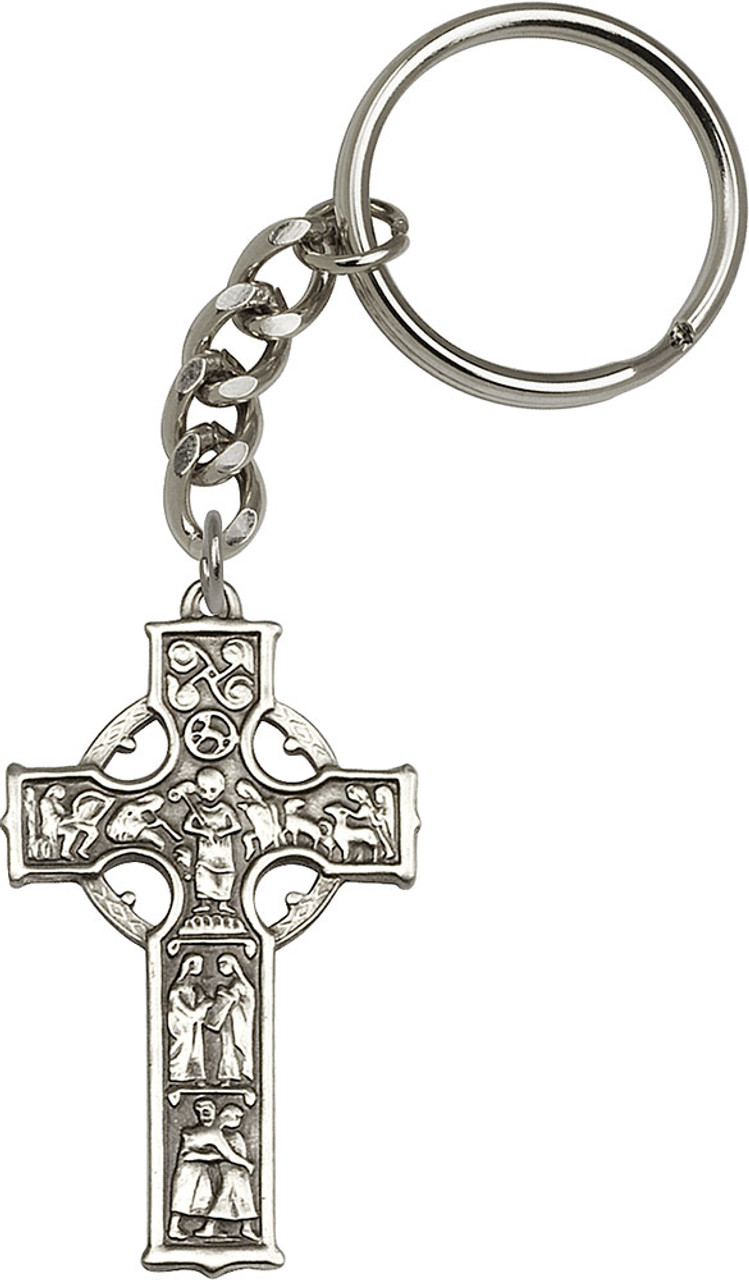 Bliss Manufacturing Inc Celtic Cross Keychain - Silver Finish